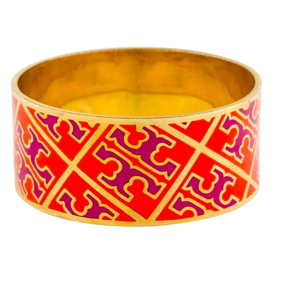 16k Gold Plated Tory Burch Cuff Bracelet - Picture 1 of 3